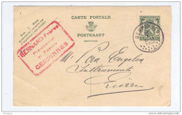 Entier Postal Sceau De L'Etat GERPINNES 1938 - Cachet Privé Platinerie Et Forges Bernard Frères -- B4/486 - Postkarten 1934-1951