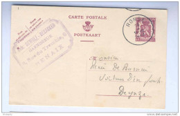 2 X Entier Postal Sceau De L'Etat RONSE 1939 - Cachet Privé Dewolf - Debacker , Garnisseur  -- B4/492 - Postkarten 1934-1951