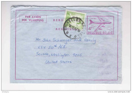 Aérogramme FR/NL  4 F + TP Lunettes BRUXELLES 1967 Vers SEATTLE USA - TARIF 7 F 50 -- B8/649 - Luchtpostbladen