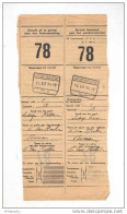 Talon De Lettre De Voiture Cachet De Gare ARDOOIE - KOOLSCAMP 1939   --  B8/411 - Otros & Sin Clasificación