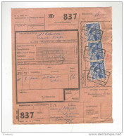 BRABANT WALLON - Formule De Colis 3 Timbres CF Cachets De Gare ORP 1948 - Origine LINCENT  --  B8/405 - Other & Unclassified