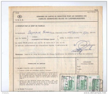 BRABANT WALLON - Document 5 Timbres CF Cachets De Gare WATERLOO 1977 - Réduction Famille Nombreuse  --  B8/409 - Sonstige & Ohne Zuordnung