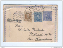 Carte-Lettre 3 Emissions - Casqué + Albert15 + Houyoux OOSTENDE 1926 Vers MUNCHEN Allemagne  -- B7/937 - Postbladen