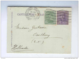 Carte-Lettre Albert Casqué + TP 1915 - BXL 1921 Vers OOSTBURG NL - DERNIER TARIF PREFERENTIEL 20 C  --  B7/279 - Cartes-lettres