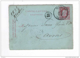 Carte-Lettre Type TP 30 Simple Cercle MARCHE 1883 Vers Anvers  -- B7/255 - Cartes-lettres