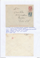 YY116 --  Enveloppe Grosse Barbe U8 à 10 C + TP Grosse Barbe 25 C TERMONDE 1906 Vers LONDON UK - Enveloppes