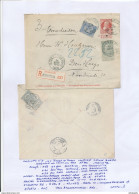 YY121 --  Enveloppe RECOMMANDEE Grosse Barbe U8 à 10 C + TP Fine Barbe 25 Et 50 C BLANKENBERGHE 1905 Vers Pays-Bas - Covers