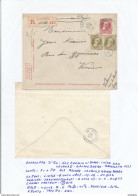 YY128 -- Enveloppe RECOMMANDEE Grosse Barbe U10 à 10 C + 2 X TP 20 C LIEGE 1907 Vers VERVIERS - Enveloppes