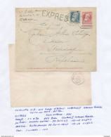 YY127 -- Enveloppe EXPRES Grosse Barbe U9 à 10 C + TP 25 C ANVERS 1907 Vers STEENDORP Via RUPELMONDE - Omslagen