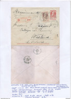 YY118 --  Enveloppe RECOMMANDEE Grosse Barbe U8 à 10 C + TP Grosse Barbe 35 C MALINES Station 1905 Vers WESTENDE - Briefe