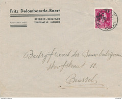 XX739 -  Lettre TP Moins 10 % ( Surcharge Locale) HARELBEKE 1946 - Entete Fritz Delombaerde - Baert, Schilder , Behanger - 1946 -10%