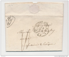 Lettre Précurseur MONS 1832 - Superbe Distribution Manuscrite PONT DE SAMBRE - Origine MERBES Le CHATEAU   --  WW899 - 1830-1849 (Belgique Indépendante)