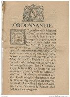 Document Illustré En 7 Pages - Ordonnantie 1794 S' Lands Van Den Vryen / BRUGGE --  WW861 - 1714-1794 (Paesi Bassi Austriaci)