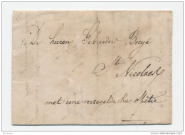 Lettre Transportée Hors Poste 1836 - DENDERMONDE à ST NICOLAES - Signé Weduwe De Zeeuw  --  WW846 - 1830-1849 (Belgique Indépendante)