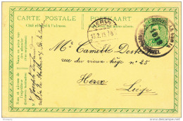 Entier Postal Petit Albert Cachet De FORTUNE BRAINE LE COMTE  1919 - Signé Degand - XX481 - Fortune Cancels (1919)