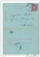 Carte-Lettre Type TP 30 - BORNHEM 1884 Vers MECHELEN  - Signé Weduwe Pauwels  ---  XX230 - Postbladen