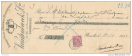 BELGIQUE - Document Financier Via Poste Belge 1895 - Pansements Antiseptiques Vandenbroeck à BRUXELLES  -- VV424 - Farmacia