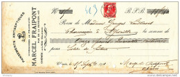 BELGIQUE - Document Financier Via Poste Belge 1911 - Pansements Antiseptiques Fraipont à LIEGE  -- VV422 - Farmacia