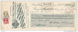 BELGIQUE - Document Financier Via Poste Belge 1911 - Outillage Pour Brasseries , Moulins , Heleine à Bruxelles  -- VV410 - Birre