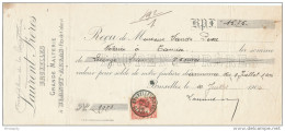 FRANCE / BELGIQUE - Document Financier Via Poste Belge 1906 - Malterie à BLANGY-ARRAS - Laurent à Bruxelles  -- VV409 - Bières