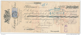 FRANCE - Document Financier Via Poste Belge - TP Fine Barbe 1899 - Vins Fins Pereyra-Soarez à BORDEAUX  -- VV406 - Vins & Alcools