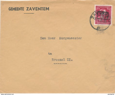 416/27 -- Lettre TP Moins 10 % Surcharge Locale ZAVENTEM 1946  - Entete Gemeente Zaventem - 1946 -10%