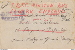 410/27 -- Lettre En Franchise SM De DINANT 1945 Vers Un Soldat Belge En Grande Bretagne - Censure CONTROLE TOEZICHT - Guerra 40 – 45 (Cartas & Documentos)