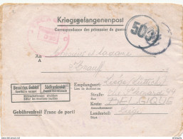 406/27 -- Lettre D'un Prisonnier Belge Au Stalag XIIIC Vers LIEGE 1944 - Censures Du Camp Et Belge - Guerra '40-'45 (Storia Postale)