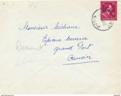 186/27 - Lettre TP Moins 10 % Surcharge Locale DINANT 1946 - Origine NEFFE - 1946 -10%