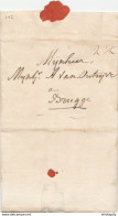 177/27 - Lettre Précurseur 1810 Vers BRUGES - Courrier Familial Par Messager HORS POSTE - A Payer 2 1/2 Sols - 1794-1814 (Französische Besatzung)