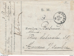 ZZ890 - Enveloppe ¨Préimprimée En S.M.Hopital Militaire De MALINES 1910 Vers MONCEAU S/SAMBRE - Briefe U. Dokumente