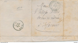 ZZ864 - Lettre De Service En FRANCHISE LIEGE ST LEONARD 1889 Vers HACCOURT Par VISE - Ministère Des Finances - Franchise