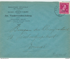 ZZ490 - Enveloppe TP Moins 10 % FLERON 1946 - Entete Briqueterie Mécanique Vandersanden-Judong - 1946 -10%