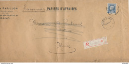 ZZ461 - Enveloppe PAPIERS D' AFFAIRES Recommandés - TP Petit Montenez GAND 1925 Vers MELLE - 1921-1925 Kleine Montenez