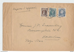 ZZ462 - Enveloppe PAPIERS D' AFFAIRES - TP Petit Montenez Et Houyoux Bruxelles 1927 Vers HAARLEM NL - 1921-1925 Piccolo Montenez