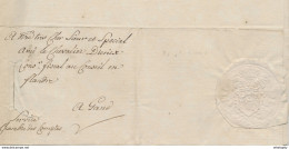 429DT -- Lettre Avec Sceau En Relief Chambre Des Comptes 1771 Au Chevalier Diericx à GAND - Concerne Terre à ZELLEBEKE - 1714-1794 (Paises Bajos Austriacos)