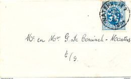 ZZ275 -- Enveloppe De Carte De Visite TP Lion Héraldique WATERVLIET 1934 - 1929-1937 Lion Héraldique