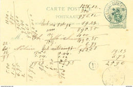 107/26 - Entier Postal Lion Couché TIRLEMONT Station 1893 - Boite Rurale D - Origine Manuscrite CUMPTICH - Correo Rural