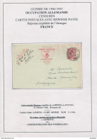 045/26 - Entier Postal Petit Sceau - REPONSE De AMIENS Gare 1942 Vers UCCLE - Censure Allemande De COLOGNE - Postkarten 1934-1951