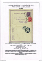 YY 261 - Carte-Lettre Albert Casqué + TP Petit Albert CHARLEROY 1920 Vers GOTEBORG Suède - Cartes-lettres