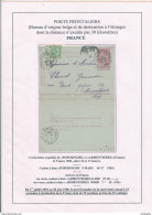 YY 251 - Carte-Lettre Fine Barbe + TP Armoiries 1902 Vers ARMENTIERES France - TARIF FRONTALIER 15 C - Letter-Cards