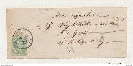 YY202 - Lettre TP 30 Double Cercle DIXMUDE 1875 Vers GENT - Boite Rurale N De EESSEN ( Signalée Porignon) - Landelijks Post