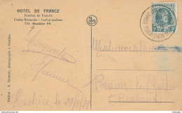 YY187 - Carte-Vue HASTIERE TP Houyoux AMBULANT Convoyeur Train 1208 En 1928 Vers Braine Le Chateau - Bahnpoststempel