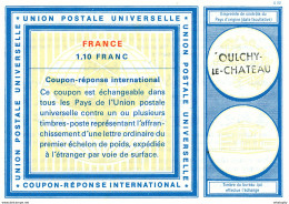 DT 388 -- FRANCE Coupon Réponse International ( IRC) 1.10 Francs  - Griffe OULCHY LE CHATEAU - Antwortscheine