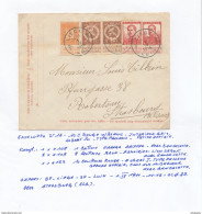 YY143 -- Enveloppe Pellens U15 à 10 C + TP Dito LIEGE 1914 Vers STRASBOURG Elzass - TARIF 25 C - Omslagen