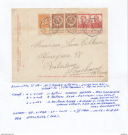 YY143 -- Enveloppe Pellens U15 à 10 C + TP Dito LIEGE 1914 Vers STRASBOURG Elzass - TARIF 25 C - Enveloppes