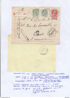 YY140 -- Enveloppe  RECOMMANDEE Grosse Barbe U14 à 10 C + TP 5 Et 50 C OOSTENDE 1911 Vers PARIS - Double Port TARIF 65 C - Buste