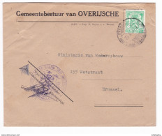 886/29 - OVERIJSE - Lettre TP 712 Petit Sceau OVERYSSCHE Druiven 1948 - Entete + Cachet Gemeentebestuur Van OVERIJSCHE - 1935-1949 Kleines Staatssiegel