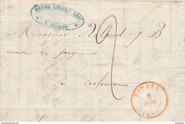 857/29 - Lettre Précurseur DINANT 1849 Vers CERFONTAINE - Port 2 Décimes - Entete Et Cachet Henry Libert , Négociant - 1830-1849 (Belgique Indépendante)