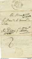 840/29 - Lettre Précurseur P96P LIEGE 1809 -TB Entete Police Judiciaire Département De L' Ourte - Le Magistrat De Sureté - 1794-1814 (Französische Besatzung)